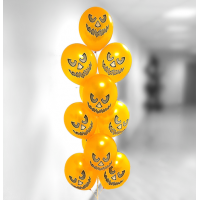 Фонтан из шаров Хэллоуин "Тыква оранжевая" (высота 2 - 2,5 метра)